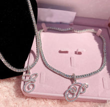 Load image into Gallery viewer, Cursive Tennis Necklace