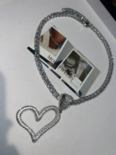 Load image into Gallery viewer, Hollow Heart Tennis Necklace