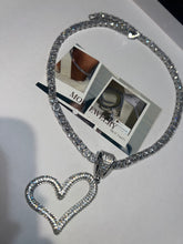 Load image into Gallery viewer, Hollow Heart Tennis Necklace