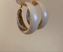 Load image into Gallery viewer, Leather Hoop Earrings