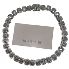 Load image into Gallery viewer, Cluster Tennis Necklace