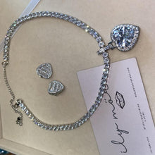 Load image into Gallery viewer, Heart tennis necklace