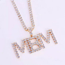 Load image into Gallery viewer, Diamond Nameplate Necklace