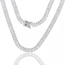 Load image into Gallery viewer, Princess Cut Diamond Necklace