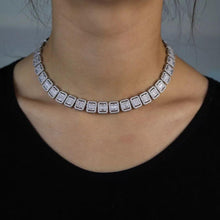 Load image into Gallery viewer, Cluster Tennis Necklace