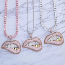 Load image into Gallery viewer, Diamond Lip Necklace