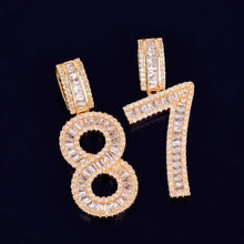 Load image into Gallery viewer, Number charm, bling number charm , number chain