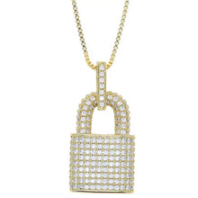 Load image into Gallery viewer, diamond lock necklace