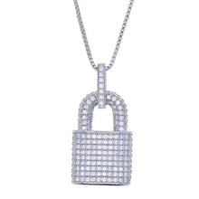 Load image into Gallery viewer, diamond lock necklace