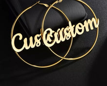 Load image into Gallery viewer, Name Hoop Earrrings