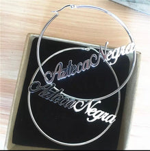 Load image into Gallery viewer, Name Hoop Earrrings