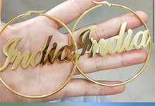 Load image into Gallery viewer, Name Hoop Earrrings