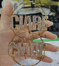 Load image into Gallery viewer, Name Hoop Earrrings