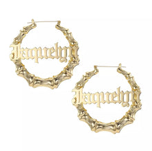 Load image into Gallery viewer, Name Hoop Earrrings