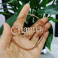 Load image into Gallery viewer, Name Hoop Earrrings