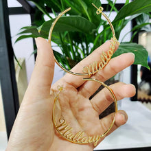 Load image into Gallery viewer, Name Hoop Earrrings