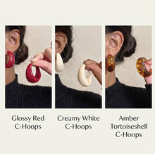 Load image into Gallery viewer, C Hoop Earrings
