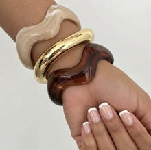 Load image into Gallery viewer, Sculpted Wave Bracelet Trio
