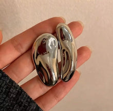Load image into Gallery viewer, Liquid Metal Earrings
