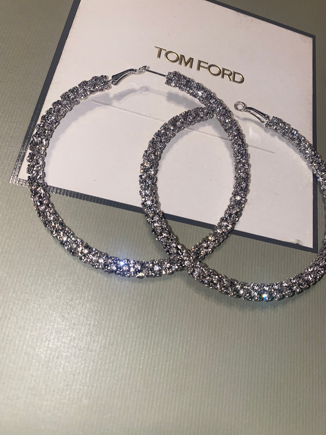 Frosted Bling Hoops