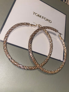 Frosted Bling Hoops