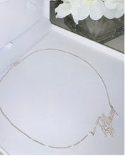 Load image into Gallery viewer, Dainty Diamond Nameplate Necklace
