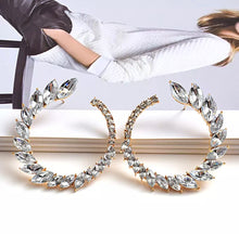 Load image into Gallery viewer, Diamond feather earrings
