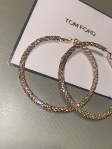 Frosted Bling Hoops