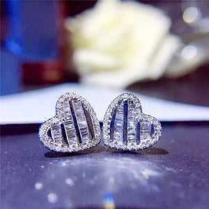 Diamond Heart Earrings