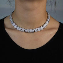 Load image into Gallery viewer, Cluster Tennis Necklace
