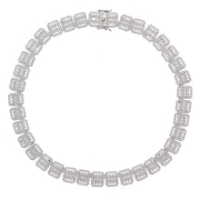 Load image into Gallery viewer, Cluster Tennis Necklace
