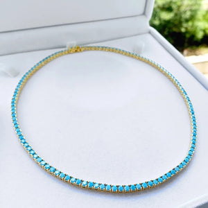 Turquoise Tennis Bracelet Set