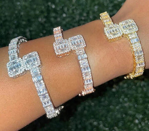 Diamond Square Tennis Bracelet